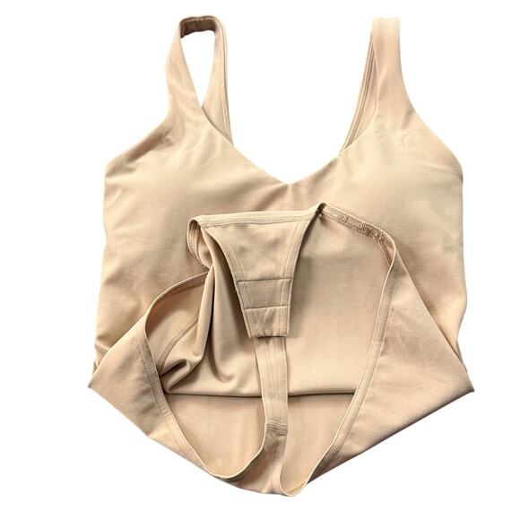 Lululemon Align Bodysuit Women Size 2 W1DY7S in CNTR Beige Nude NWT - Picture 5 of 16